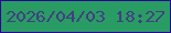 文字の大きさ：1、枠の色：2a0793、背景の色：299c64、文字の色：413f82 無料ブログパーツのブログ時計