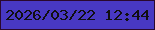 文字の大きさ：2、枠の色：2a082e、背景の色：4838c3、文字の色：110f12 無料ブログパーツのブログ時計