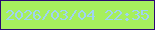 文字の大きさ：1、枠の色：2a0873、背景の色：a6ef5e、文字の色：9fd3f2 無料ブログパーツのブログ時計