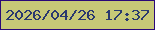 文字の大きさ：3、枠の色：2a0978、背景の色：c7c977、文字の色：29396f 無料ブログパーツのブログ時計