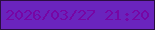 文字の大きさ：5、枠の色：2a0e40、背景の色：6a24bd、文字の色：7705a5 無料ブログパーツのブログ時計
