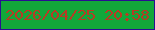 文字の大きさ：5、枠の色：2a0e92、背景の色：12a73a、文字の色：b83b24 無料ブログパーツのブログ時計