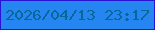 文字の大きさ：1、枠の色：2a12d4、背景の色：2586f2、文字の色：076799 無料ブログパーツのブログ時計