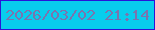 文字の大きさ：1、枠の色：2a14d8、背景の色：08cded、文字の色：7a74ae 無料ブログパーツのブログ時計
