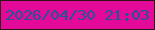 文字の大きさ：1、枠の色：2a1518、背景の色：e30a99、文字の色：1f5794 無料ブログパーツのブログ時計