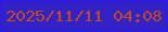 文字の大きさ：2、枠の色：2a15f7、背景の色：3222c6、文字の色：bf4921 無料ブログパーツのブログ時計