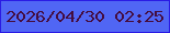 文字の大きさ：2、枠の色：2a1be4、背景の色：5066f4、文字の色：440d3f 無料ブログパーツのブログ時計