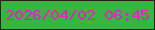 文字の大きさ：3、枠の色：2a1e23、背景の色：37b541、文字の色：ed1fbd 無料ブログパーツのブログ時計