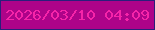 文字の大きさ：2、枠の色：2a1e7b、背景の色：ad0389、文字の色：f624a9 無料ブログパーツのブログ時計