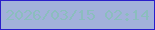 文字の大きさ：1、枠の色：2a1eca、背景の色：a2b1da、文字の色：8bbdbe 無料ブログパーツのブログ時計