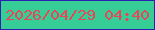 文字の大きさ：1、枠の色：2a21b3、背景の色：36cd96、文字の色：e84559 無料ブログパーツのブログ時計