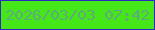 文字の大きさ：1、枠の色：2a29c1、背景の色：45e719、文字の色：5ea97e 無料ブログパーツのブログ時計