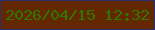 文字の大きさ：2、枠の色：2a306c、背景の色：632801、文字の色：317502 無料ブログパーツのブログ時計