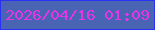 文字の大きさ：4、枠の色：2a30f6、背景の色：4964b3、文字の色：e535e6 無料ブログパーツのブログ時計