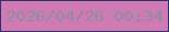文字の大きさ：5、枠の色：2a326c、背景の色：d07ab4、文字の色：8e8ba5 無料ブログパーツのブログ時計