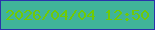 文字の大きさ：5、枠の色：2a32ab、背景の色：40b499、文字の色：70ca05 無料ブログパーツのブログ時計
