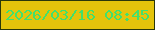 文字の大きさ：3、枠の色：2a370a、背景の色：e4c40b、文字の色：41e06c 無料ブログパーツのブログ時計