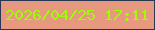 文字の大きさ：5、枠の色：2a3753、背景の色：e7997f、文字の色：9ffc07 無料ブログパーツのブログ時計