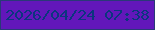 文字の大きさ：1、枠の色：2a3978、背景の色：6217ba、文字の色：0b357f 無料ブログパーツのブログ時計