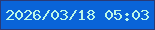 文字の大きさ：2、枠の色：2a3a76、背景の色：0a64d8、文字の色：bbf8e7 無料ブログパーツのブログ時計