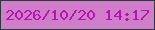 文字の大きさ：1、枠の色：2a3b3c、背景の色：d17eca、文字の色：b713b4 無料ブログパーツのブログ時計