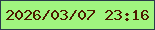 文字の大きさ：4、枠の色：2a3b4b、背景の色：a0f57f、文字の色：4d1a00 無料ブログパーツのブログ時計