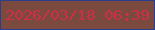 文字の大きさ：1、枠の色：2a3e8f、背景の色：794a3d、文字の色：d02d46 無料ブログパーツのブログ時計