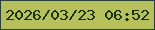 文字の大きさ：4、枠の色：2a413b、背景の色：b8c05c、文字の色：1b300b 無料ブログパーツのブログ時計