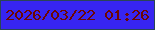 文字の大きさ：3、枠の色：2a4556、背景の色：3725f1、文字の色：6d0702 無料ブログパーツのブログ時計