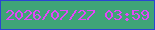 文字の大きさ：3、枠の色：2a45d2、背景の色：3fa477、文字の色：e246f9 無料ブログパーツのブログ時計