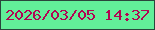 文字の大きさ：5、枠の色：2a463c、背景の色：62ef99、文字の色：b20453 無料ブログパーツのブログ時計