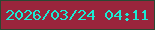 文字の大きさ：1、枠の色：2a4732、背景の色：9a253c、文字の色：19ecd4 無料ブログパーツのブログ時計