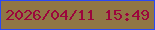 文字の大きさ：2、枠の色：2a49f5、背景の色：907645、文字の色：9c053c 無料ブログパーツのブログ時計