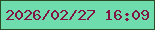 文字の大きさ：1、枠の色：2a4d26、背景の色：6edcac、文字の色：811345 無料ブログパーツのブログ時計