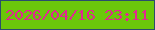 文字の大きさ：2、枠の色：2a4d6c、背景の色：6bc70a、文字の色：e22791 無料ブログパーツのブログ時計