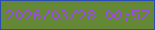 文字の大きさ：5、枠の色：2a4db4、背景の色：648836、文字の色：994cdb 無料ブログパーツのブログ時計