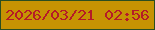 文字の大きさ：3、枠の色：2a4e21、背景の色：c69303、文字の色：b51b27 無料ブログパーツのブログ時計