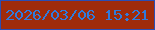 文字の大きさ：4、枠の色：2a4eb4、背景の色：9f2b0b、文字の色：2f7bde 無料ブログパーツのブログ時計