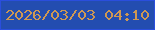 文字の大きさ：4、枠の色：2a4edd、背景の色：234db0、文字の色：ce9853 無料ブログパーツのブログ時計