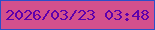 文字の大きさ：4、枠の色：2a4fc9、背景の色：d3508d、文字の色：5f00ab 無料ブログパーツのブログ時計