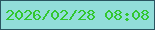 文字の大きさ：5、枠の色：2a5460、背景の色：92ddd9、文字の色：31c72f 無料ブログパーツのブログ時計