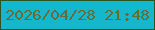 文字の大きさ：2、枠の色：2a551f、背景の色：15b7cc、文字の色：686c33 無料ブログパーツのブログ時計