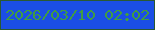 文字の大きさ：3、枠の色：2a5932、背景の色：1b4ee5、文字の色：409c42 無料ブログパーツのブログ時計
