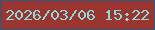 文字の大きさ：4、枠の色：2a5983、背景の色：9a362f、文字の色：8cdade 無料ブログパーツのブログ時計