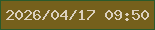 文字の大きさ：1、枠の色：2a5a2b、背景の色：75601c、文字の色：dbd0be 無料ブログパーツのブログ時計