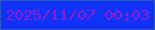 文字の大きさ：2、枠の色：2a5abf、背景の色：1032f6、文字の色：8f1dd1 無料ブログパーツのブログ時計