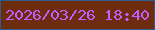 文字の大きさ：2、枠の色：2a5e8c、背景の色：6c2c0d、文字の色：c65bff 無料ブログパーツのブログ時計