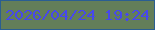文字の大きさ：4、枠の色：2a5e92、背景の色：637e59、文字の色：4748ec 無料ブログパーツのブログ時計
