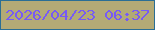 文字の大きさ：5、枠の色：2a6e95、背景の色：b3aa76、文字の色：775af5 無料ブログパーツのブログ時計