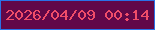 文字の大きさ：5、枠の色：2a71e7、背景の色：610748、文字の色：f04d69 無料ブログパーツのブログ時計